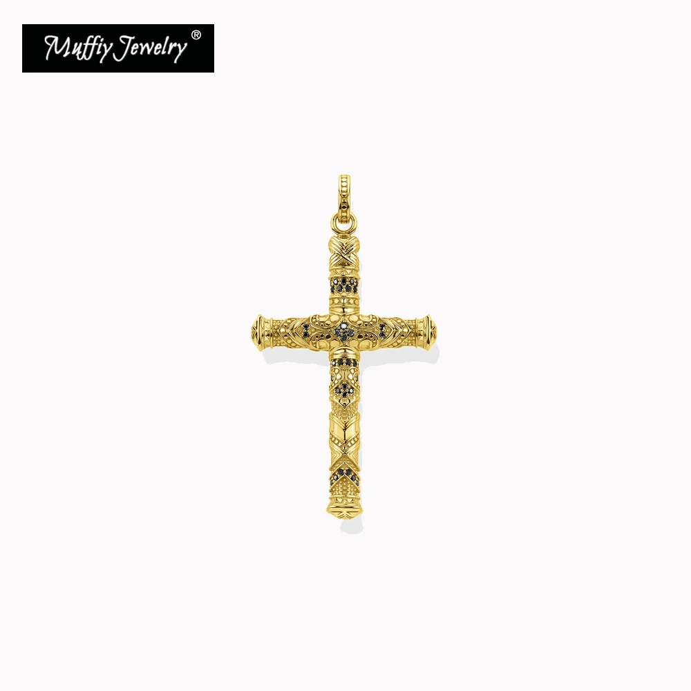 

Кулон золотой крест Тщательно продуманный дизайн 925 стерлингового серебра в форме ожерелье 2021 новые изысканные ювелирные изделия в этничес...