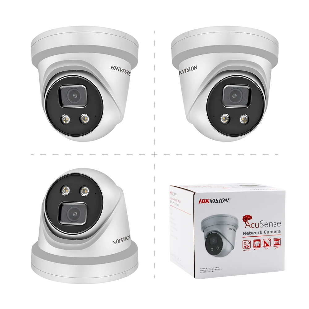 hikvision 4k acusense turret poe 8mp ip camera ds 2cd2386g2 iu human vehicle classification built in mic sd card slot h265 ip67 free global shipping