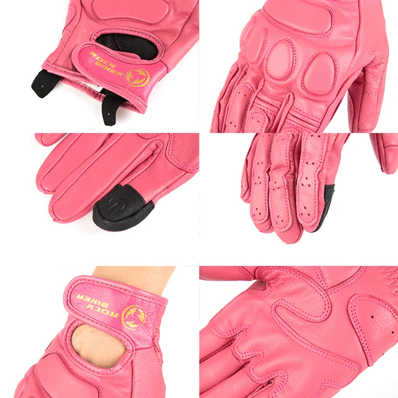 Мужские и женские мотоциклетные перчатки коричневые кожаные в стиле ретро для