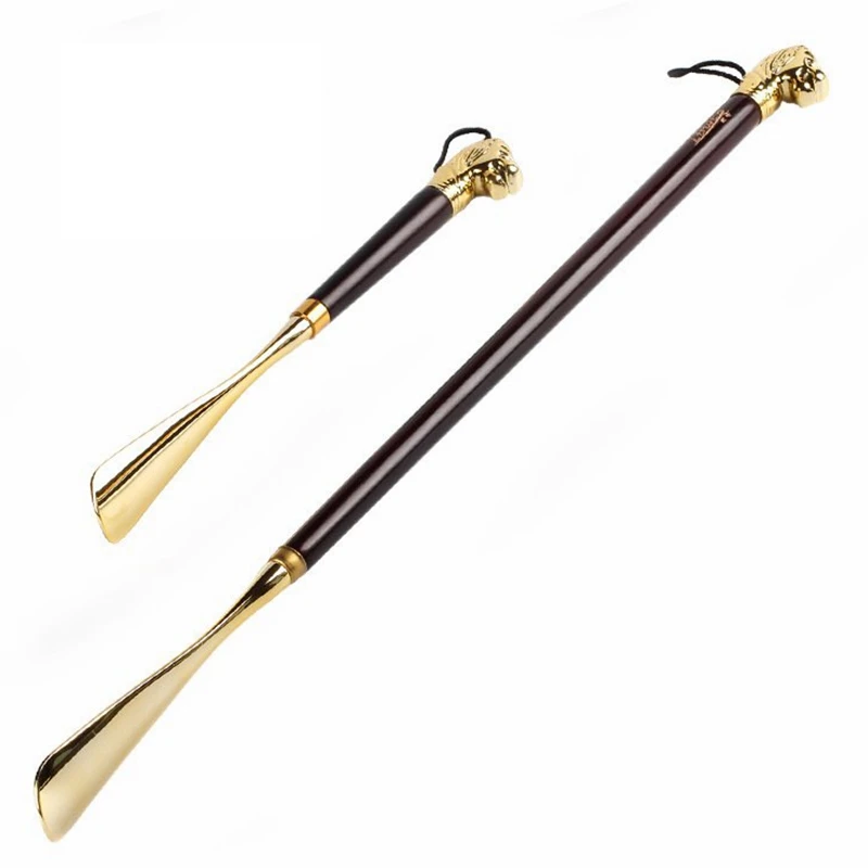 Обувной рог с львиной головой материал медным покрытием из сплава массива дерева