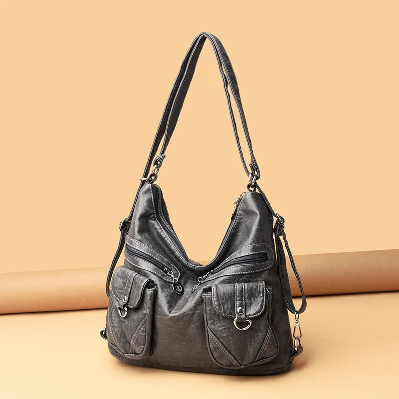 

Fashion Designer Women Bag Vintage Leather Shoulder Bags for Women Large Capacity Female Handbag Crossbody Bags Lady Tote Purse