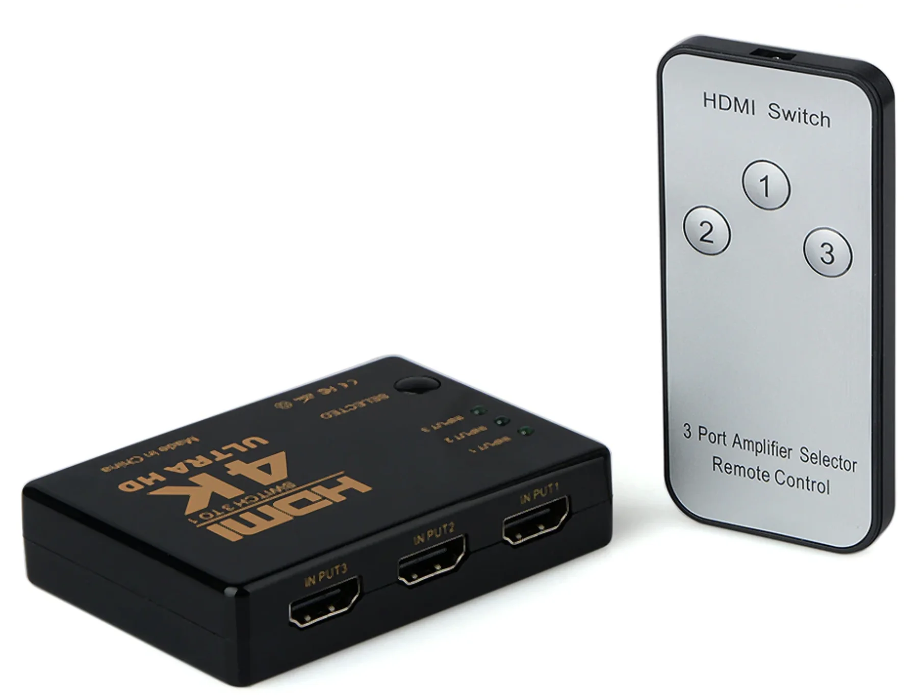 Свитчер HDMI переключатель 3в1 с пультом ДУ беспроводной / переключатель портов HDMI / сплиттер коммутатор switcher сигнала