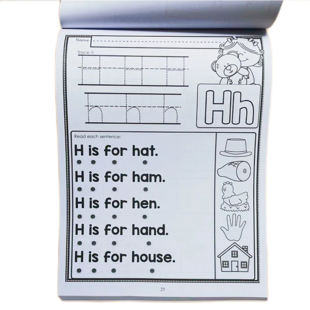 

78 Pages/Book Children Learning English Alphabet Assignment Abc 26 Alphabet Worksheet Writing Practice Puzzle Enlightenment Toy