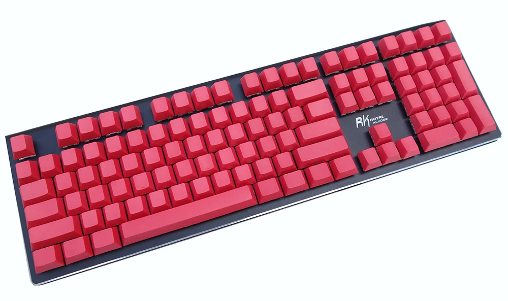 NPKC 125-key одноцветные вишневые профили пустые толстые PBT брелки ANSI ISO для Cherry MX переключатели механической клавиатуры