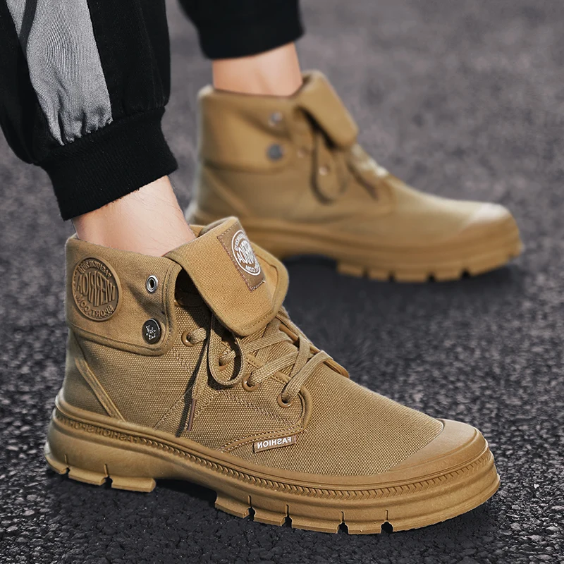 Модные высококачественные зимние мужские Ботинки Martin ботинки-дезерты с высоким