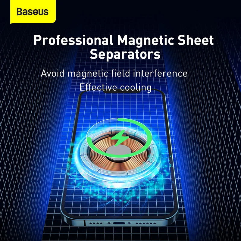 baseus car phone holder fast charging magnetic wireless charger metal car smartphone holder for iphone 12 13 pro car phone mount free global shipping