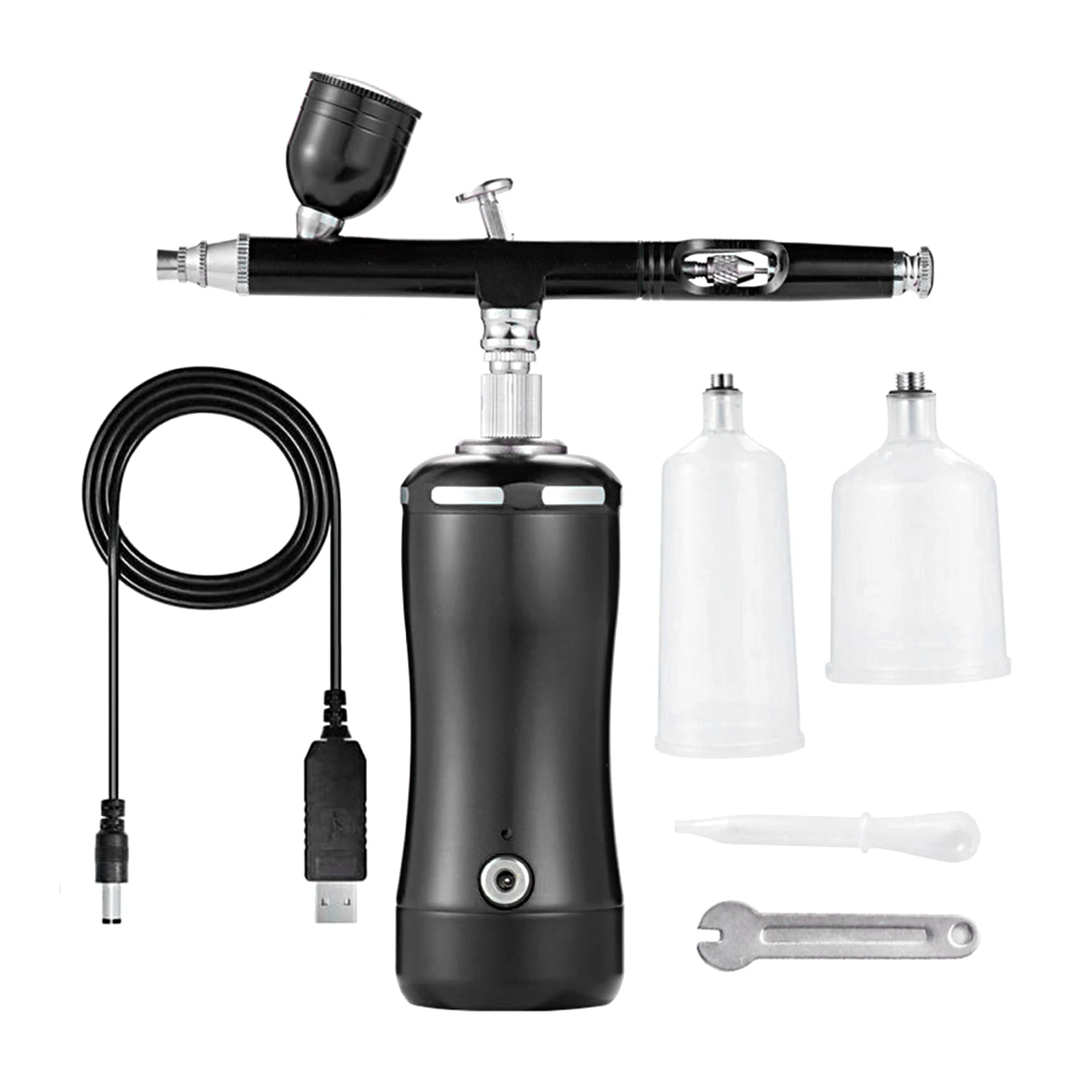 

Portable Airbrush Kit 0.3mm 7cc Gravity Feed Dual-action Airbrush with Compressor Rechargeable Handheld Air Brush Spray