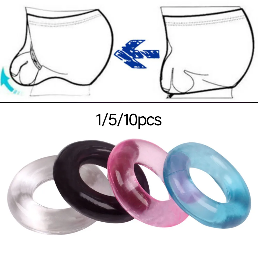

1/5/10pcs Men's Transparent Briefs Soft High Elastic Thong C-Strap Ring Circle Underwear Male Sexy C-Strap Underpants