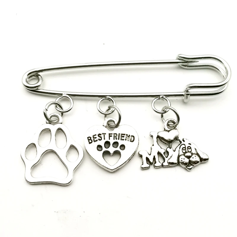 Новая мини-брошь Я люблю мою собаку модное украшение для питомца ювелирное