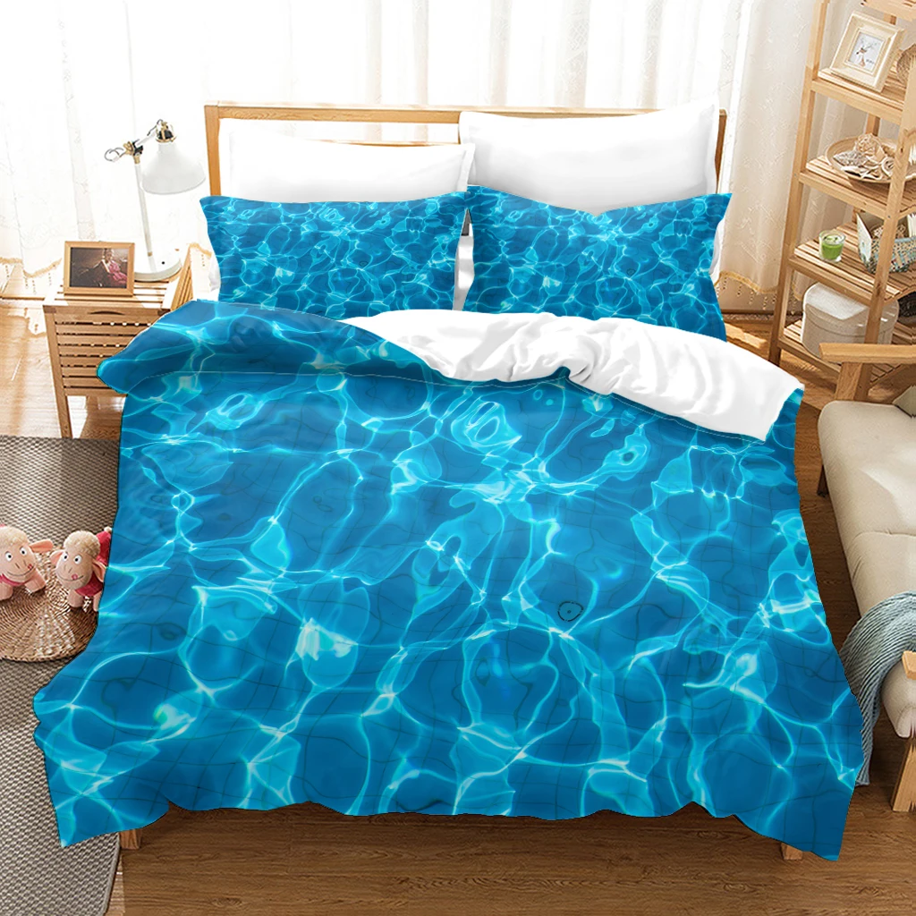 

Funny Swinging Panda Queen Bedding Set 2/3pcs Solid White Blue Color Duvet Cover Pillowcase 3D Bed Sets Drop Shipping