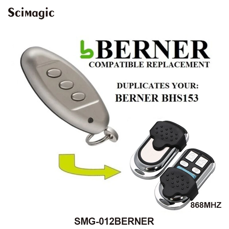 

BERNER BHS153 868MHz Garage Door Opener Replicator Command Switch Transmitter Rolling Door Controller Access Control