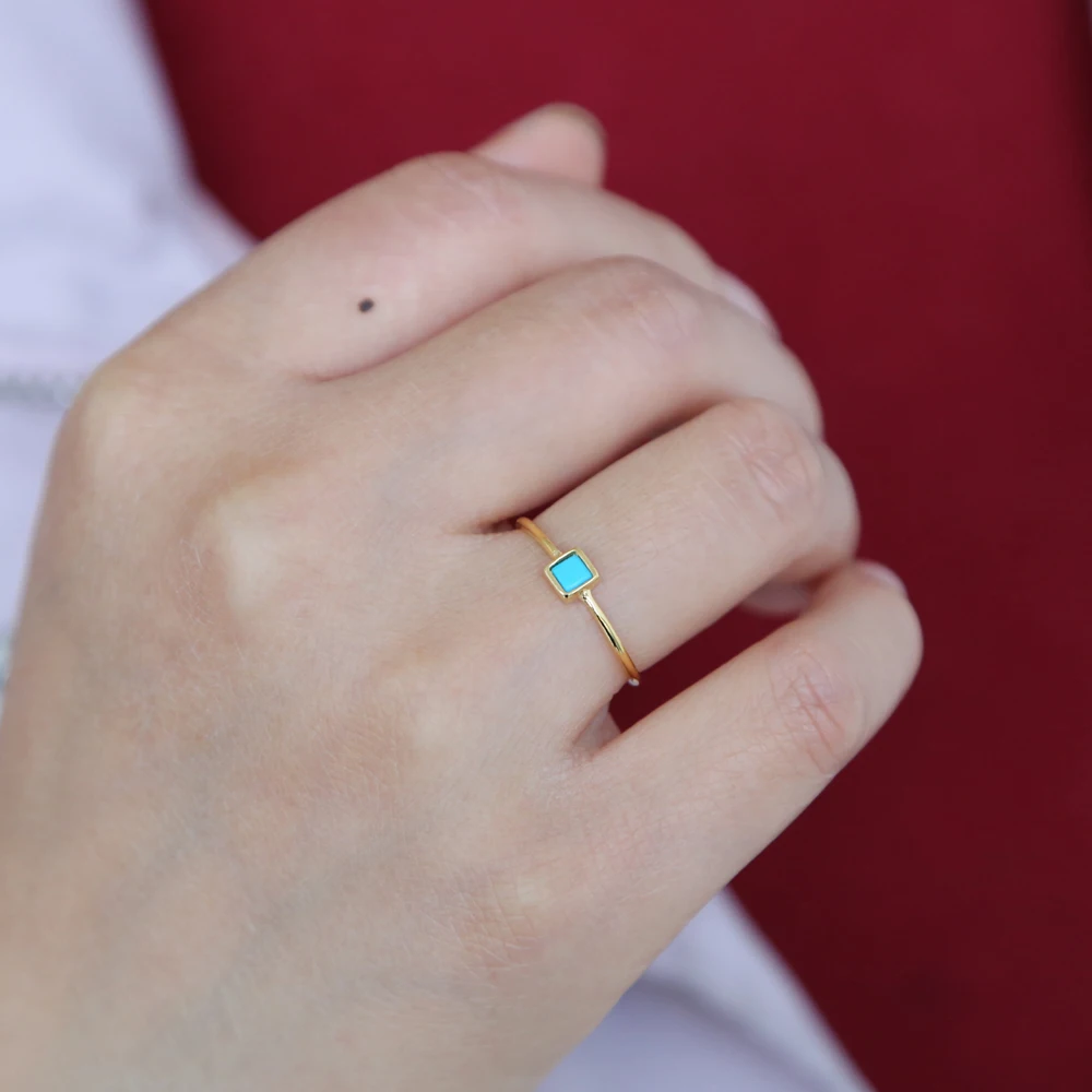 Золотое кольцо наивысшего качества из стерлингового серебра 925 пробы крошечные