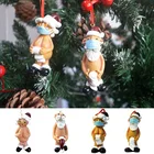 Креативный Рождественский подвесной кулон, смешное голая Смола Санта-Клаус для мужчин и женщин, Рождественское украшение