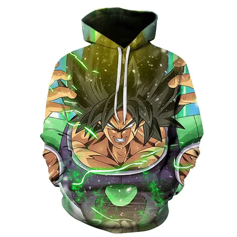 Толстовка унисекс с длинным рукавом японское аниме 3D худи принтом Dragon Ball Сон Гоку