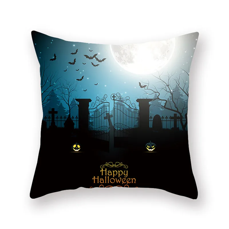 

Halloween Creative Throw Pillow Case Cushion Cover Trick or Treat Pumpkin Decorative Pillowcase Cushion Cover