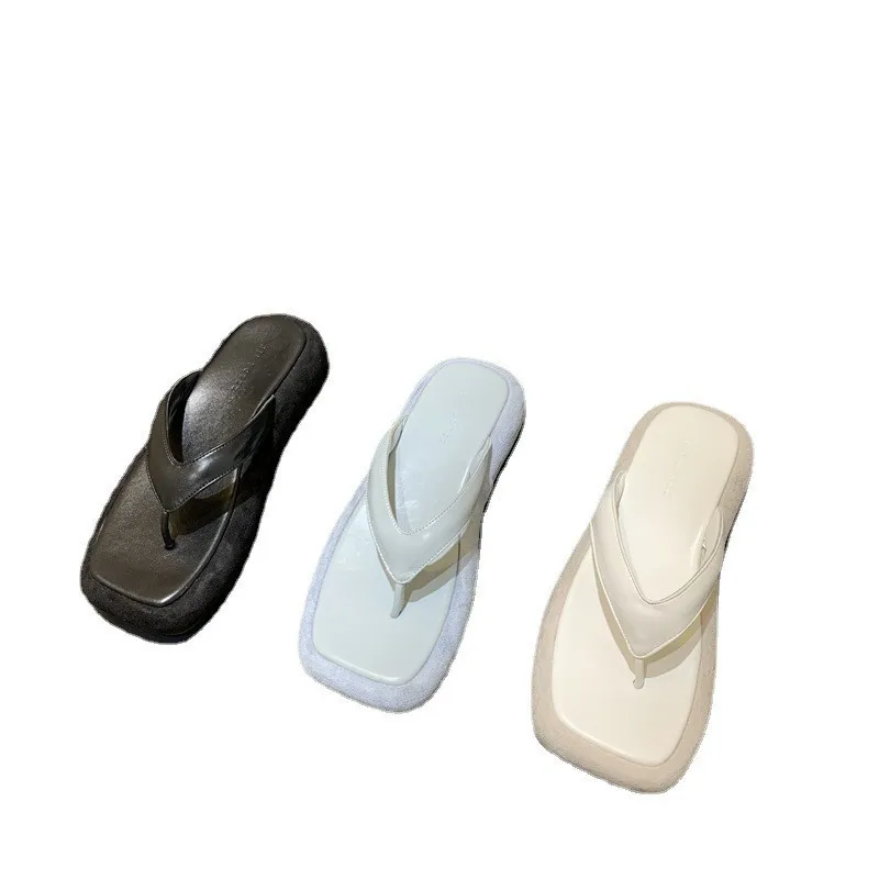 

Bailamos Women Shoes 2021New Designer Hawaiian Fashion Sandal Low Heel Slippers Platform Pantofle Luxury Slides Rubber Flip Flop