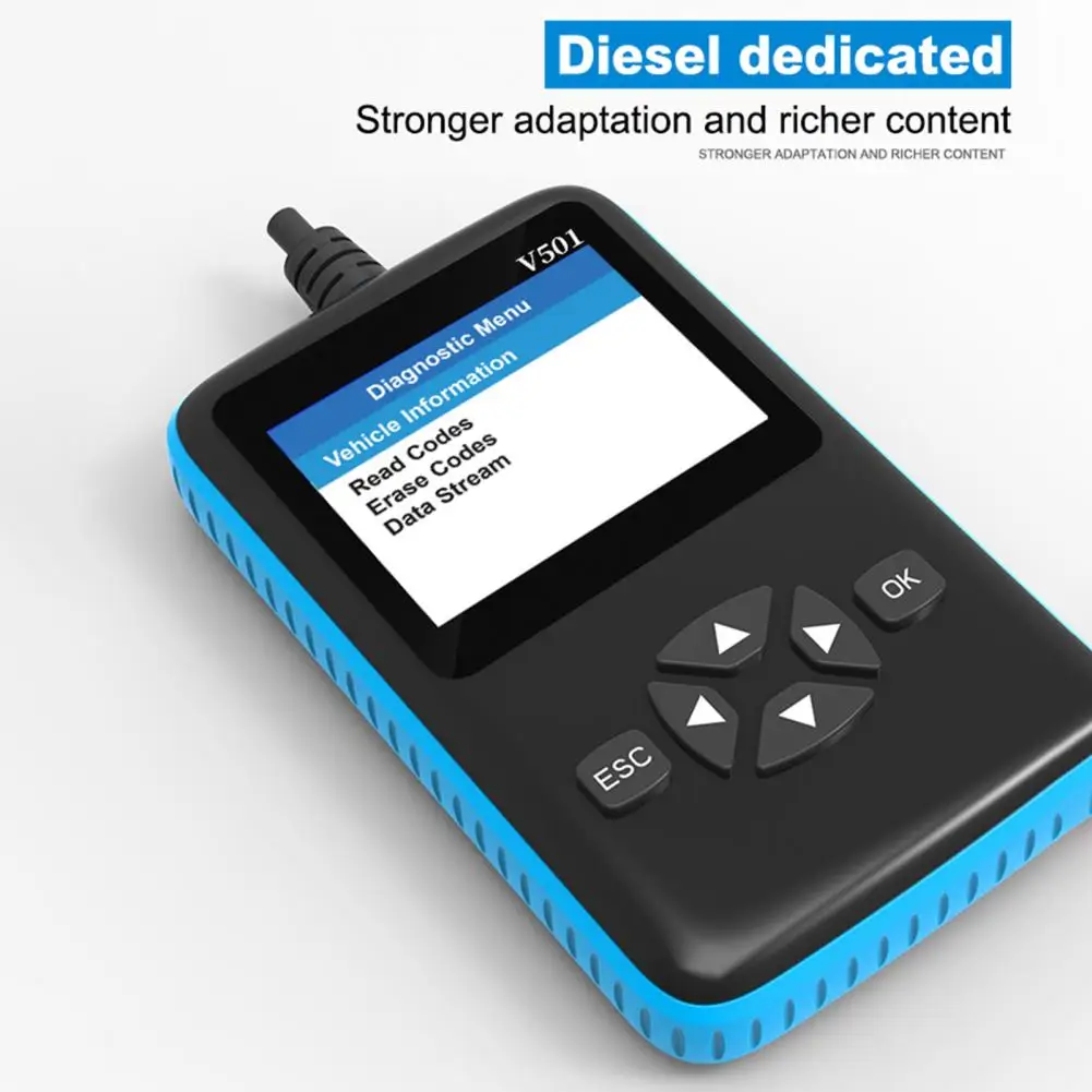 Convenient V501 Diagnostic Scanner Multifunctional engine checker ABS Multilingual Fast Detection OBD2 Truck Code Reader for Car |