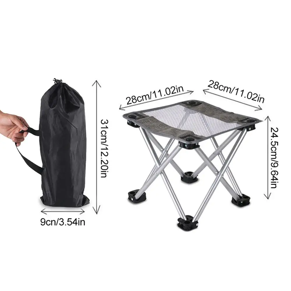 Походный складной стул Сверхлегкий рыболовный табурет снаружи портативный