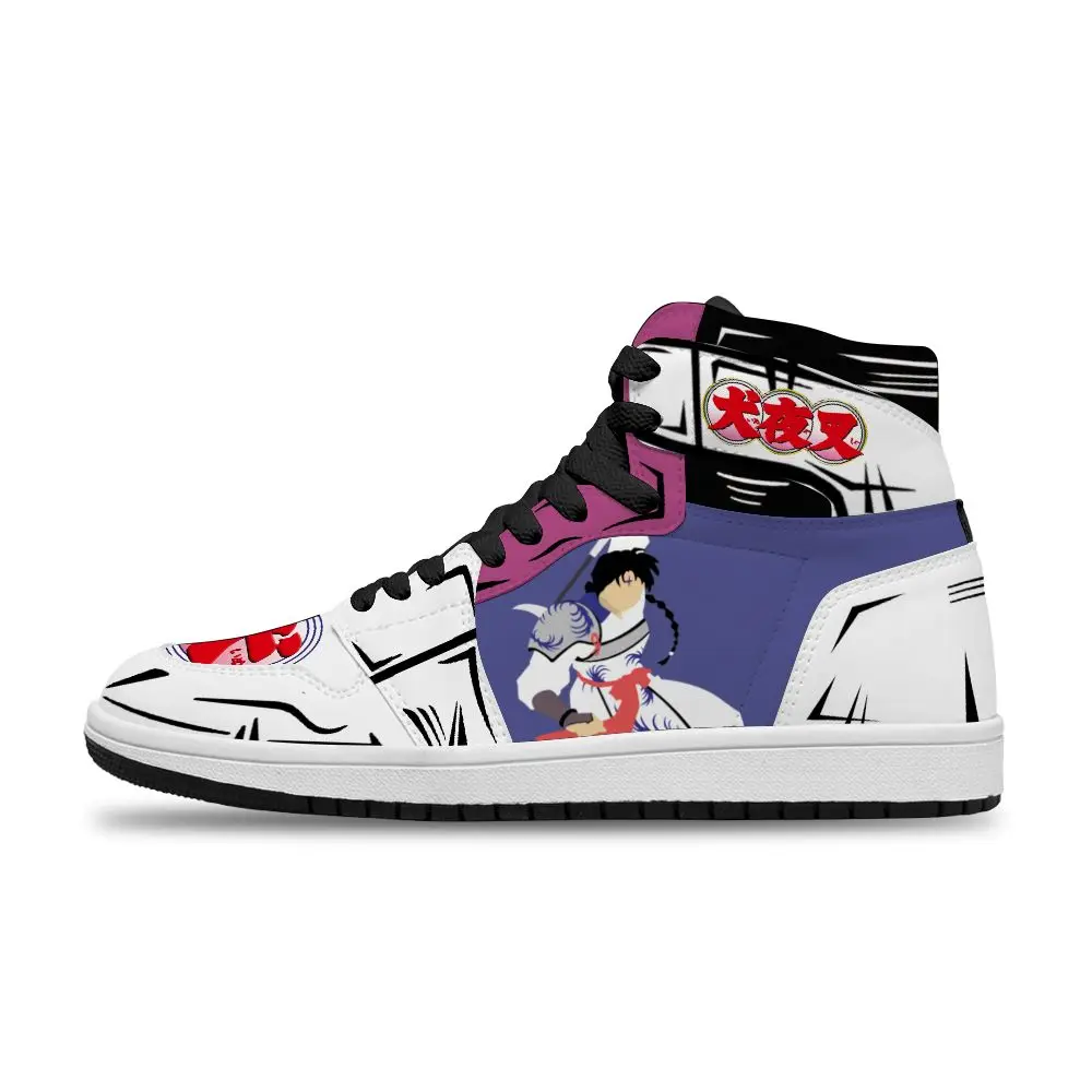 

Популярные японские аниме мультфильмы Inuyasha Diy Индивидуальные Нескользящие баскетбольные кроссовки для бега для мужчин унисекс модная обув...
