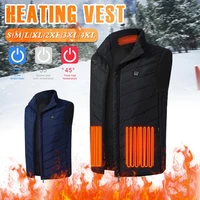 9 heating zones usb men winter electrically heated sleeveless jacket travel outdoor waistcoat for outdoor riding hunting hiking