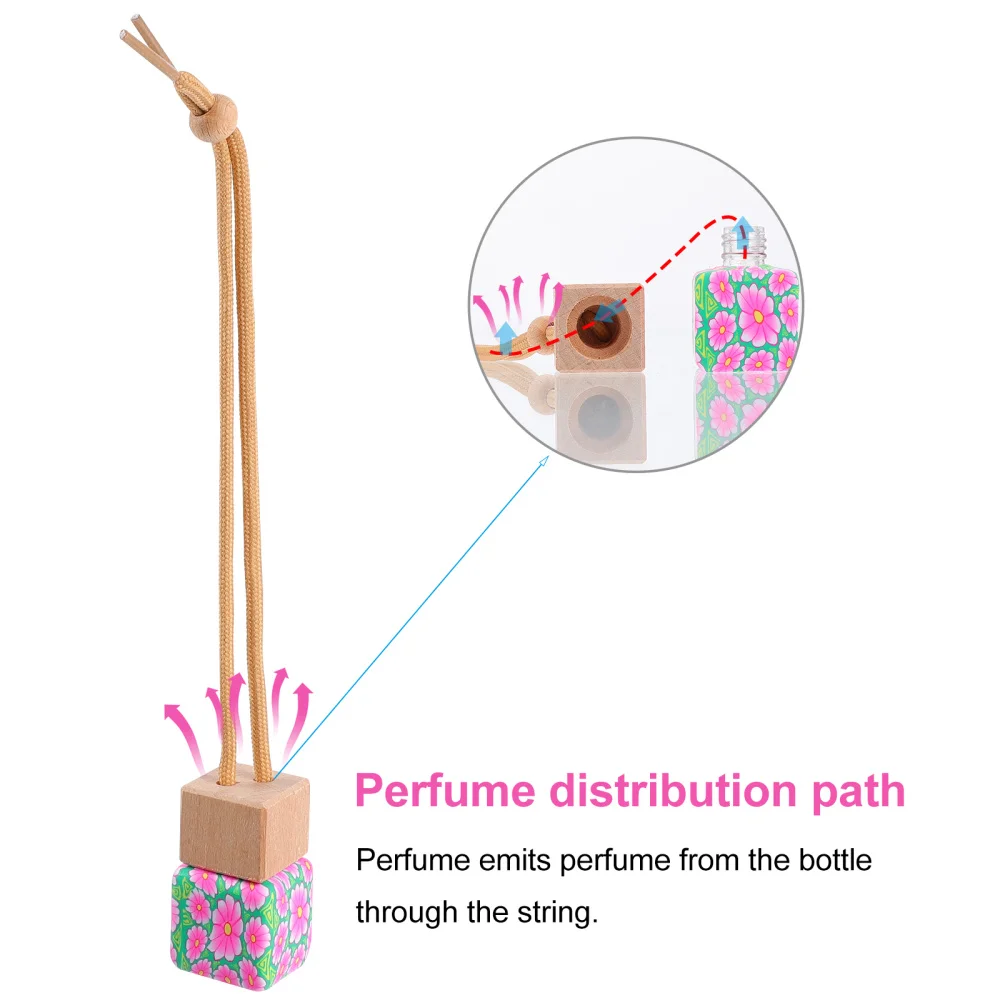 

6pcs 8ML Car Hanging Perfume Bottles Car Hanging Pendants Vehicle Interior Decors