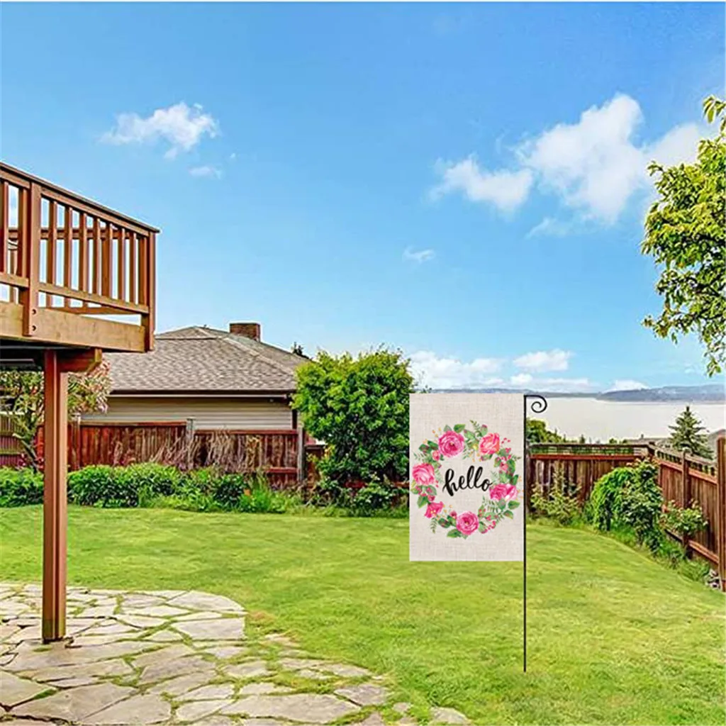 Добро пожаловать садовые флаги на открытом воздухе декоративный газон флагов