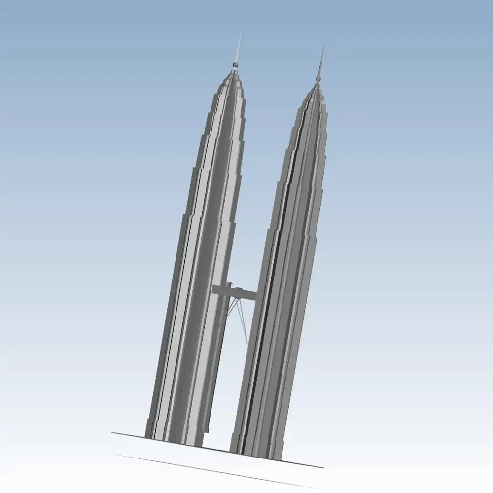 

Malaysia Twin Tower Custom order highqualityhighprecision digital models 3D printing service Classic objects ST2279