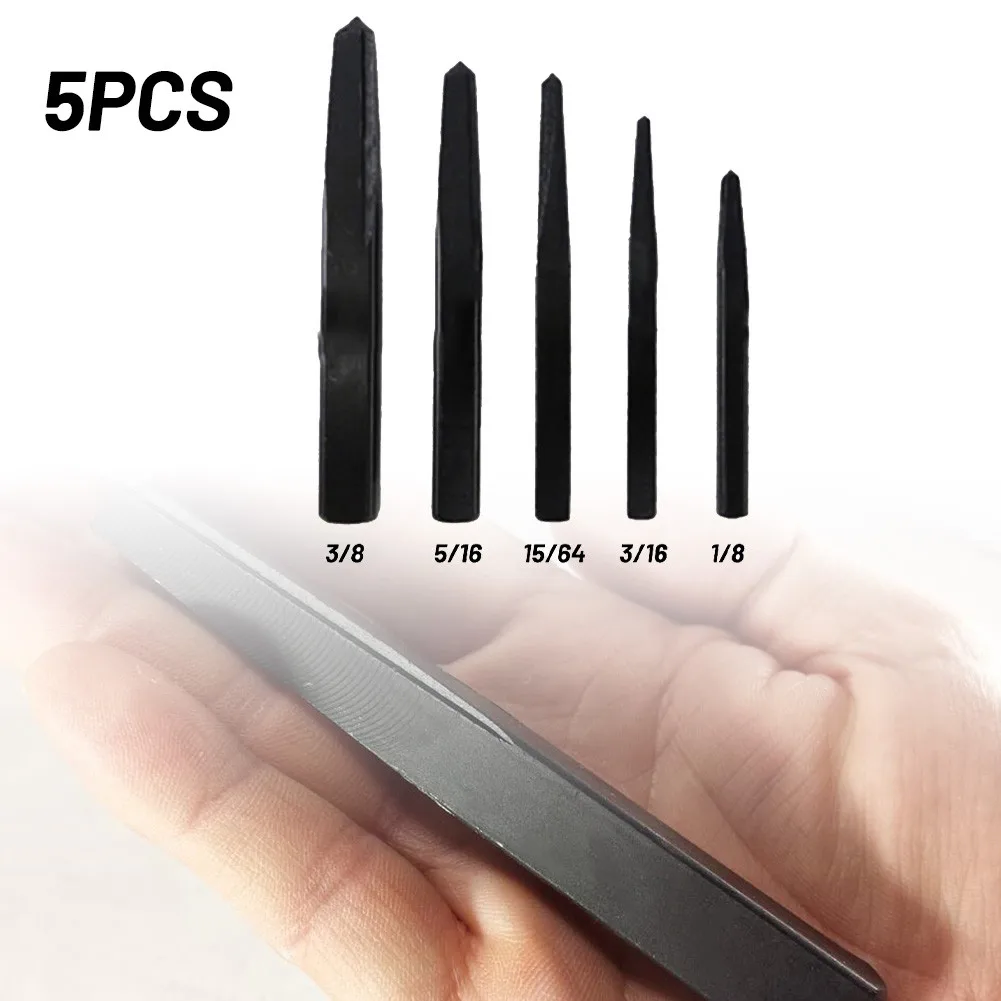 

5pcs Screw Extractor Square Broken Head Broken Screw Remover Damaged Bolt Drill Bits Removal Tools