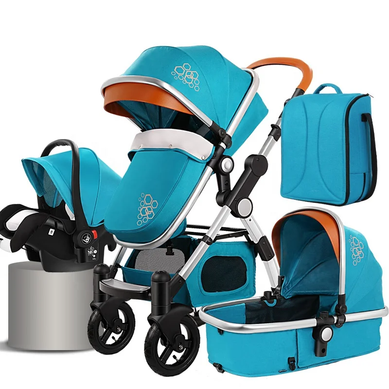 Baby carriage 4 in 1 strollers stroller baby buggy 3 in 1 baby prams 3 in 1 with car seat images - 6