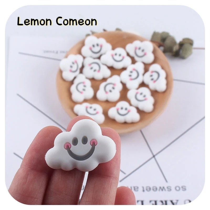 10Pcs Clouds Hedgehog Silicone Beads Cute Lemon Strawberry For DIY Jewerly Necklace Baby Pacifier Chain Molar Beads Accessories