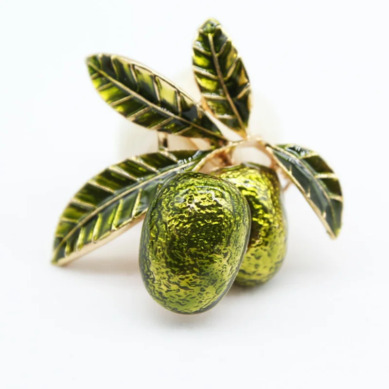 Уникальные эмалевые броши в виде оливок для женщин и мужчин аксессуары костюмов