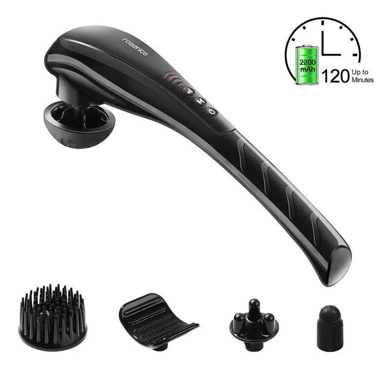 

ROSENICE Handheld Massager Deep Tissue Rechargeable Massage Tool For Shoulders US Plug In Stock Fast Shipping