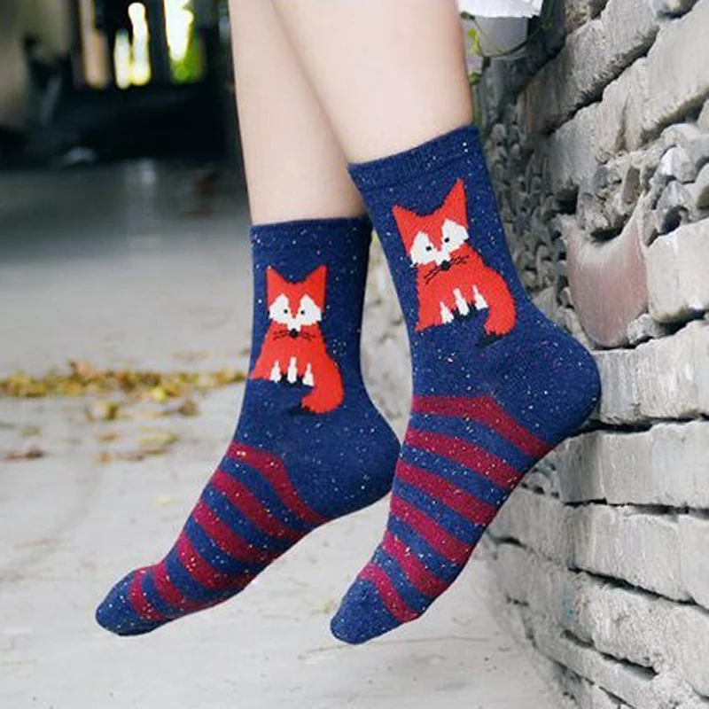 2 пары повседневных теплых носков Зимний Рождественский Декор новый год хлопок