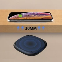 30mm long distance fast wireless charger pad for iphone samsung invisible wireless charger furniture desktop hide table charger