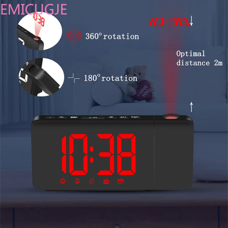 Настольный Электрический светодиодный светящийся радио часы с режимом