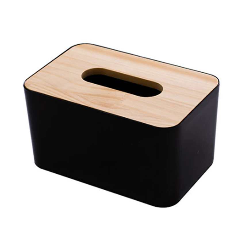 

Home Kitchen Wooden Plastic Tissue Box Solid Wood Napkin Holder Case Simple Stylish car box tissue holders tissue holder