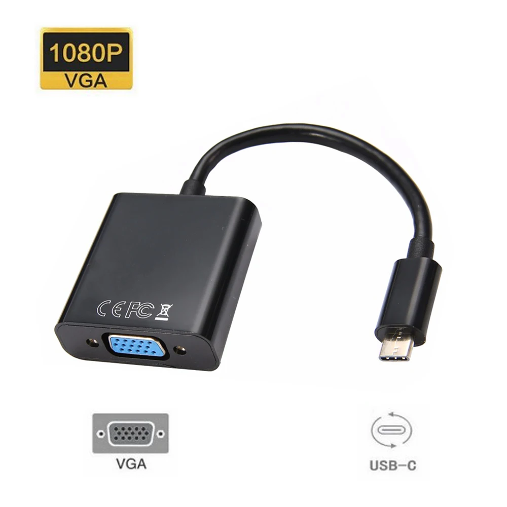 Кабель преобразователь видеосигнала USB 1080 в VGA для Apple Macbook Google Chromebook Pixel|Кабели VGA| |