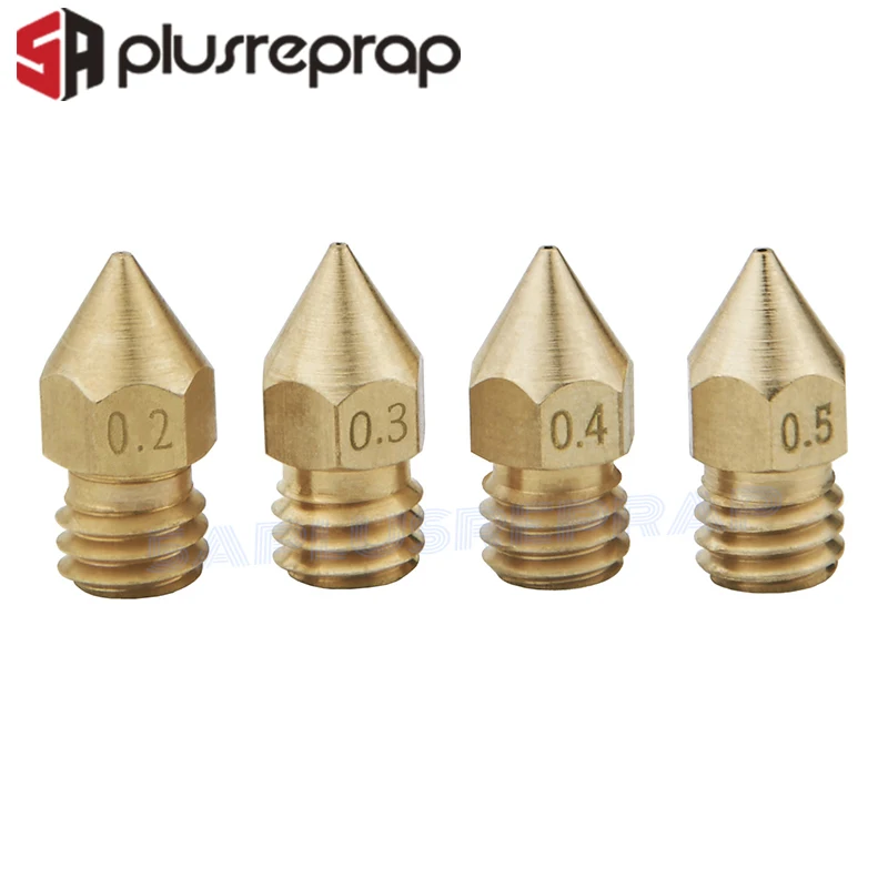 

Wholesale 50PCS MK7 MK8 Nozzle Extruder Print Head 0.2MM 0.3MM 0.4MM 0.5MM Optional for 1.75MM Filament MakeBot 3D Printer