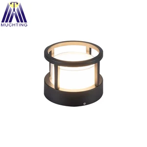 Открытый столбик огни 7 Вт Светодиодная лампа водонепроницаемый Ландшафтный для внутреннего двора колода столб световой столб сад вилла путь забор столб лампа