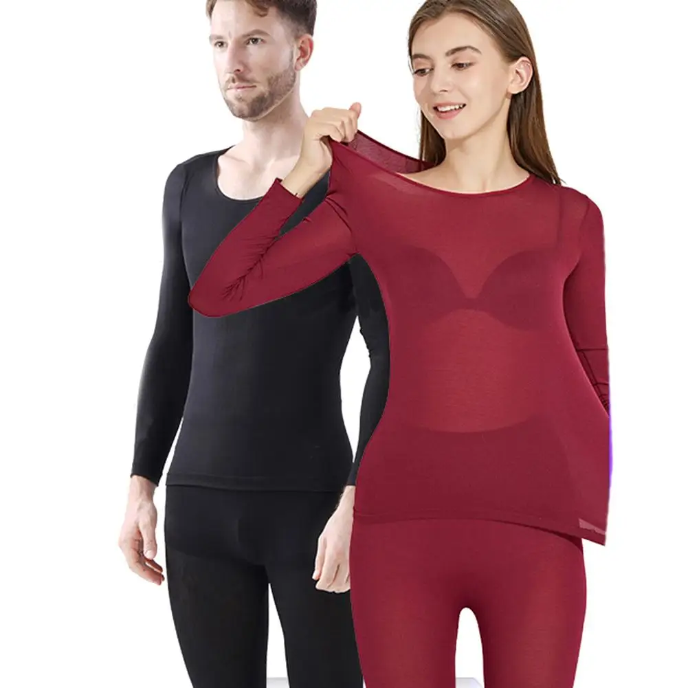 СУПЕР ТОНКОЕ эластичное термобелье для женщин и мужчин с вырезом лодочкой