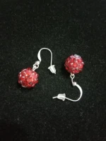 crystal ball dangle drop earrings for women simple small red cute kawaii earring duftgold dropshipping