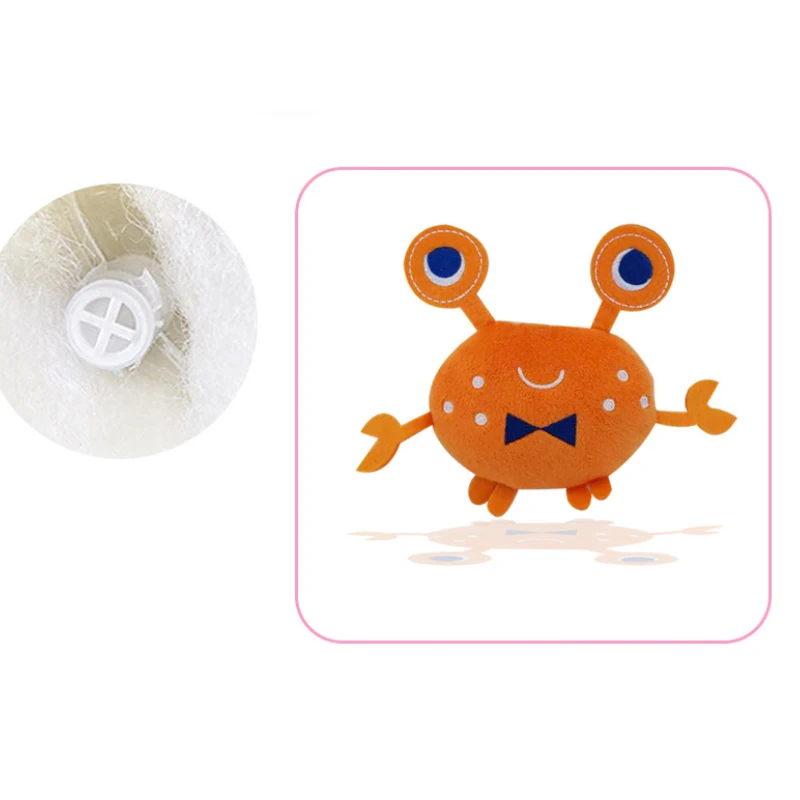 2 шт. Забавные игрушки для жевания собаки из мягкой ткани "Плюшевый краб" с звуком пищания, новинка, наполнитель, чистота.