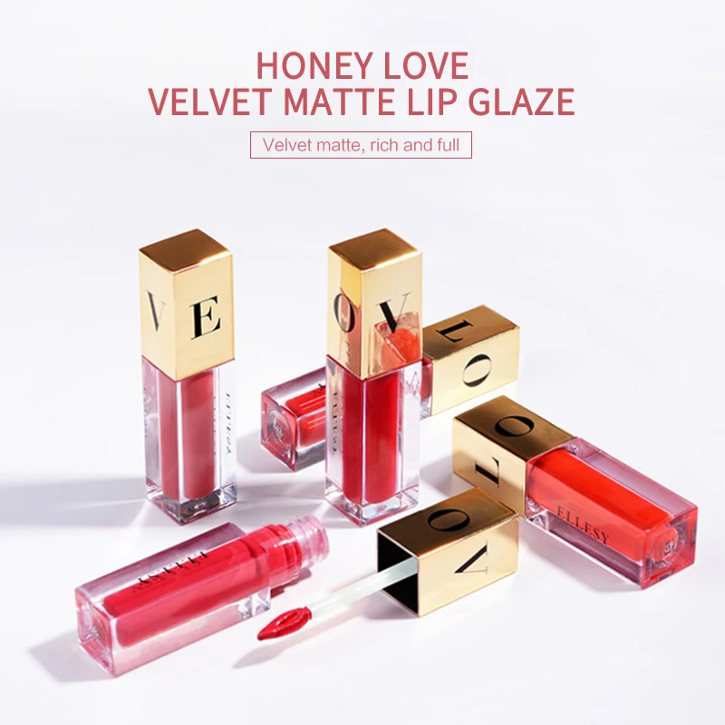 Косметическая губная помада блеск для губ стойкая Красная матовая Косметика 8