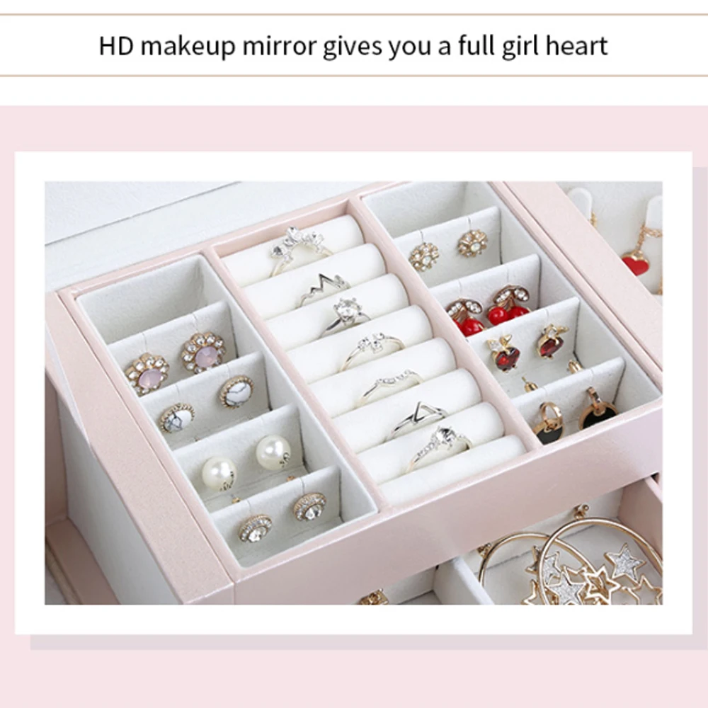 SOLEDI кожаные легкие ювелирные изделия ящик для хранения многофункциональный с