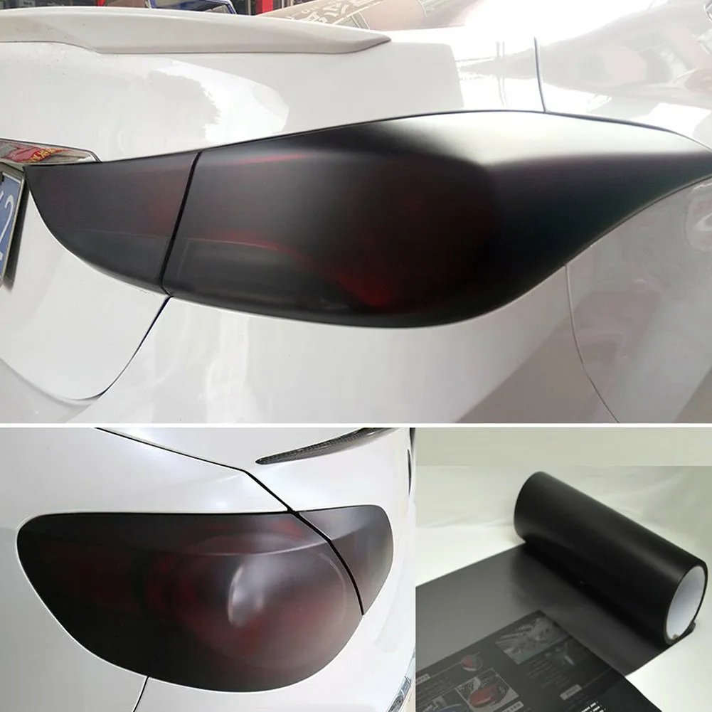 

30CM*50CM Headlight Wrap Car Good Stretch Matte Black PVC Taillight High Quality