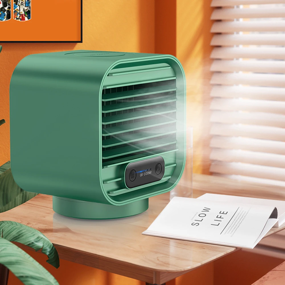 

2-in-1 Portable Air Conditioner Humidifier Rechargeable Air Cooler Mini USB Desk Cooler Fan for Home Office Room Dropshipping