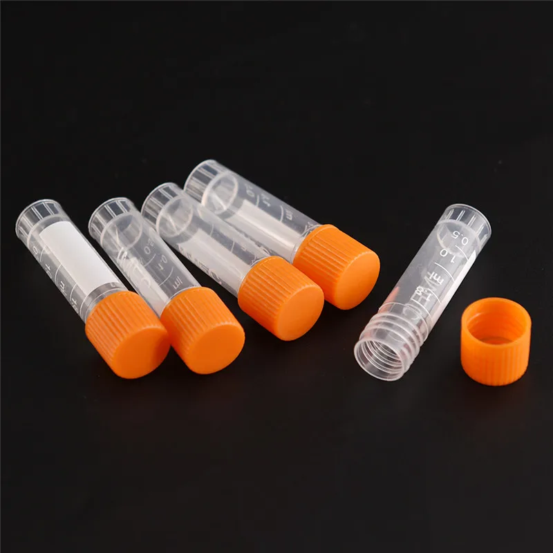

20pcs Bottles With Screw Cap PP Lab Analysis Freezing Tubes High Quality 1.8ml Graduation Centrifuge Tube Volume Vials