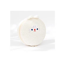 white Milkjoy, мультяшная косметичка, плюшевая, вышивка, коробка для макияжа, для женщин, для путешествий, портативная, для макияжа, кисть, органайзер, сумка, клатч - Цвет: white