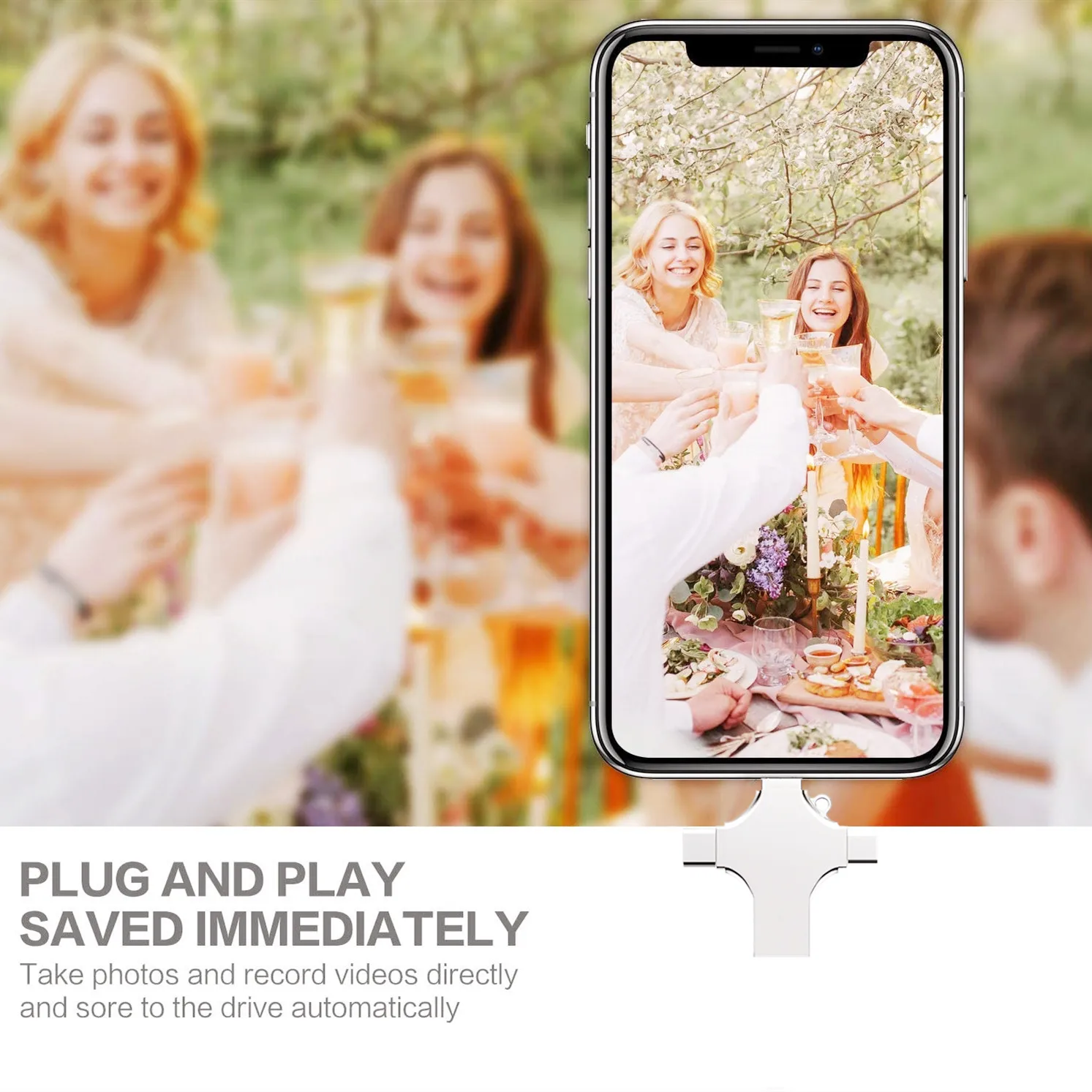 4 в 1 USB 3 0 флэш-накопитель для iPhone/Android Тип C Usb-ключ OTG Флешка 256 ГБ 128 Гб 64 32 16