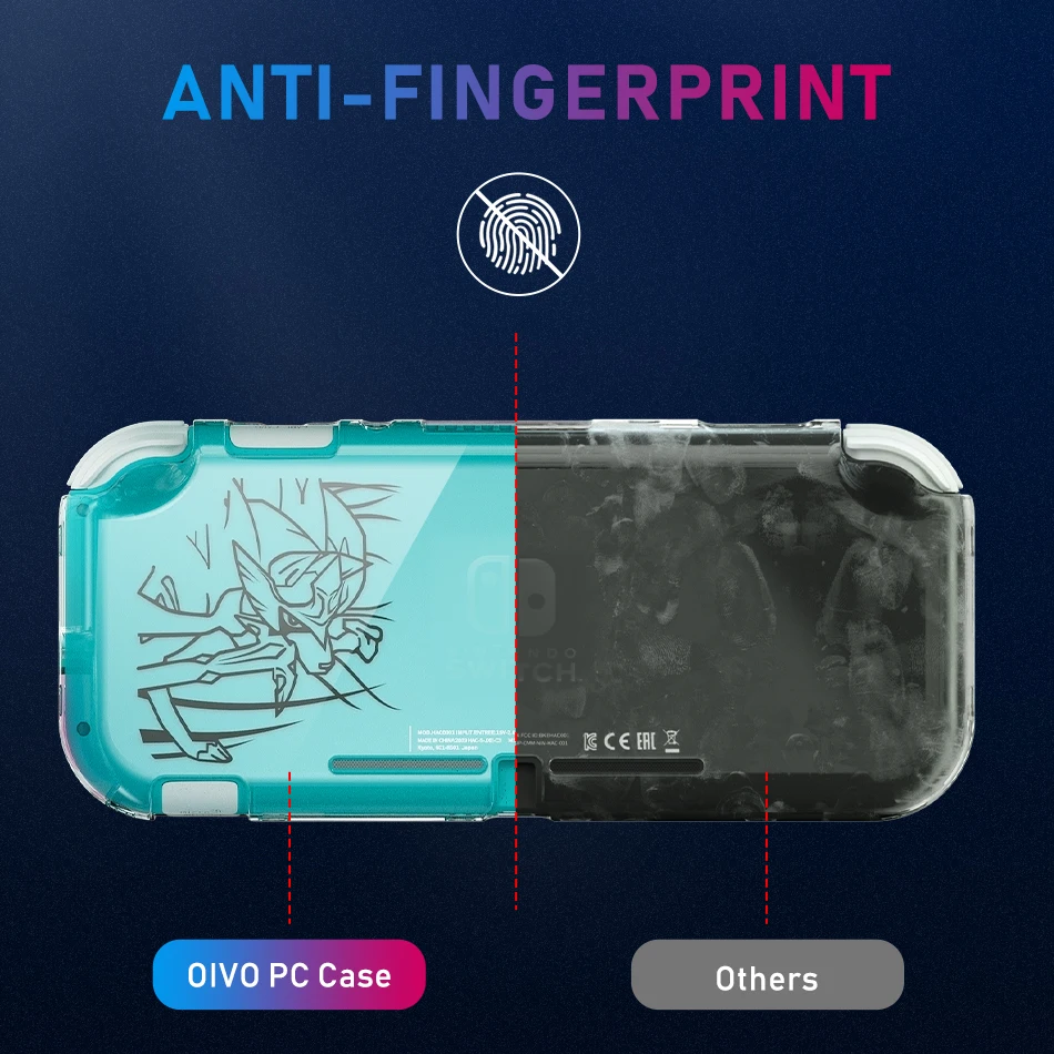 OIVO для PND Switch Lite прозрачный корпус Жесткий ПК Лазерный Гравировальный чехол закаленная пленка протектор для переключателя Lite